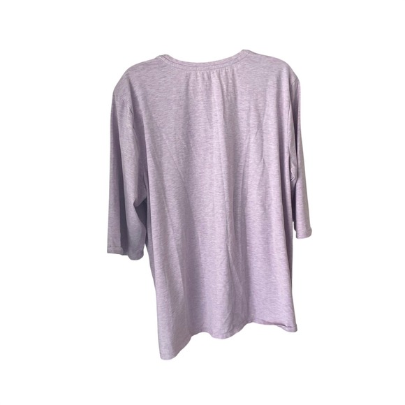 Pure Jill Lilac Pima Cotton Ballet Sleeve Tee Stretch Top | Plus Size Women 2X - Picture 4 of 7